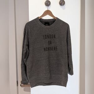 London Or Nowhere Charcoal Men's Crewneck Sweater
